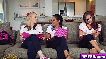 Preview 1 of Mates Girlfriend Cummed - Flirty bffs bangs with a new student