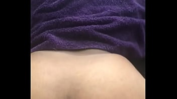 Preview 1 of Wanking Near Milf - Fresh out the shower,  she gets her Vitamin D