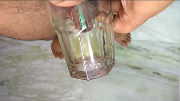 Preview 2 of Vipsa Basu Ki Chudai Videos - Desi Transeual Peeing in Glass Indian Shemale