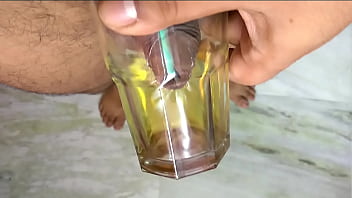 Preview 3 of Vipsa Basu Ki Chudai Videos - Desi Transeual Peeing in Glass Indian Shemale