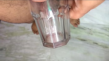 Preview 1 of Vipsa Basu Ki Chudai Videos - Desi Transeual Peeing in Glass Indian Shemale