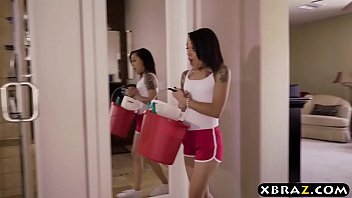 Preview 2 of Tamilnadu Real Home Made Sex - Couple pays their petite teen maid for a threesome fuck