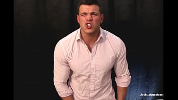 Preview 2 of Tied Knot Group Sexed - Muscle pec tease and cum on work shirt