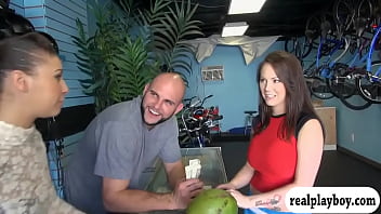 Preview 1 of Brazzers Bts Interview Hd - Massive boobs woman drilled by hunk man