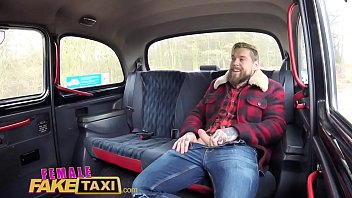 Preview 2 of Caches Hair - Female Fake Taxi Sexy Englishman pays for czech taxi ride in cum