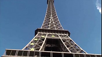 Preview 1 of K9 Fuck - Under the Eiffel Tower in Paris France,  extreme public sex risky threesome orgy