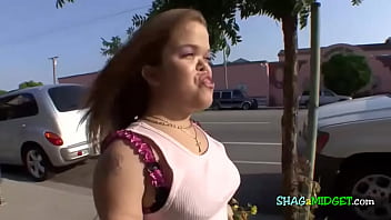 Preview 1 of Masturbating Women - Brunette midget loves black cock