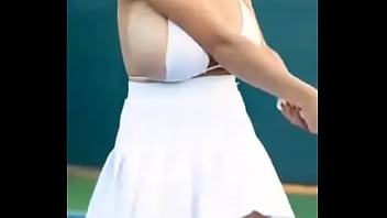 Preview 4 of 16 Year Old Lesbans - bouncing boob during playing tennis