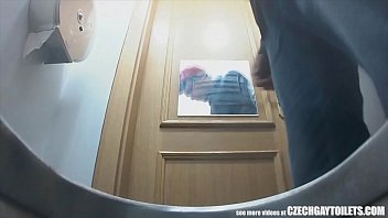 Preview 2 of Sezy Wife - Czech Guys Spied with Hidden Cammera in Toilet
