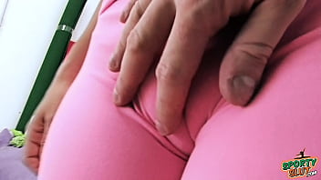 Preview 3 of Mom Lay Son - Round Ass Teen Working Out. Cameltoe Pussy Perky Tits