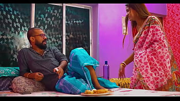 Preview 1 of Dog And Danny Leon - Beautiful Hot Desi Wife Seducing Husband Having Romantic Sex On Anniversary In Hindi