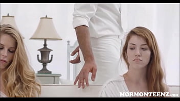 Preview 1 of Oil Massage Of Bobs - Three Mormon Teens Fucked Gwen Stark