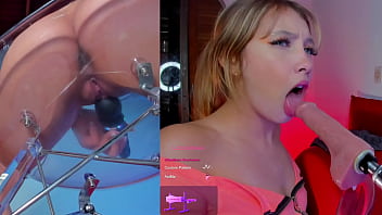 Preview 4 of Besties Video - blonde enjoying her toy (Machine)