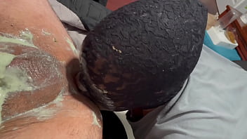 Preview 4 of Aisa Jaen - Rimming Throatfuck Black Bitch Pukes Green Ice Cream and Slurps It Up