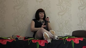 Preview 1 of Put On Nylon British - The girl smokes and then masturbates her pussy and ass with a variety of sex toy