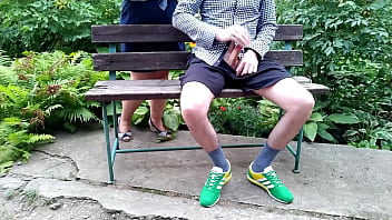 Preview 1 of Porno Monster Pn - Mother-in-law flashed her tits in the park and made me cum again
