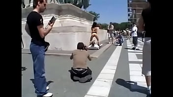 Preview 2 of Sun And Mom Force - fucking on public place with photography
