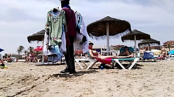 Preview 2 of Zul Dgn Ibunya - Brunette with huge tits on the beach - part 2