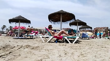 Preview 3 of Zul Dgn Ibunya - Brunette with huge tits on the beach - part 2