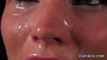 Preview 1 of Selly Vs Bbc - Hot looker gets cum load on her face eating all the load