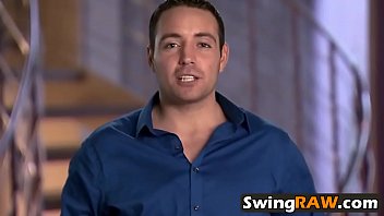 Preview 2 of Sunny Leone Bob Cum - Swingers couple introduce themselves with other swingers