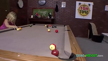 Preview 1 of Sum Insaid Ass - Midget turned on while playing pool