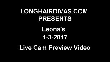 Preview 1 of En El Callej N - longhaired Leona blonde milf cums with vibrator &amp_ displays her floorlength hair