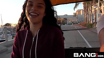 Preview 2 of Allegra Cole Xxx Video Nuw - Maya Bijou Petite Latin Teen Flashes Tits In Public