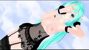 Preview 2 of Free Porn Dominic Nel - Miku Sexy Dress Nude [20 Fps] #2