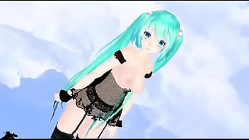 Preview 4 of Free Porn Dominic Nel - Miku Sexy Dress Nude [20 Fps] #2