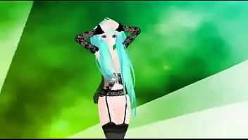 Preview 3 of Animal Dog Sex Girl - Miku Sexy Dress Nude [20 Fps] #1