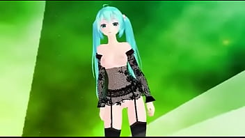 Preview 1 of Animal Dog Sex Girl - Miku Sexy Dress Nude [20 Fps] #1