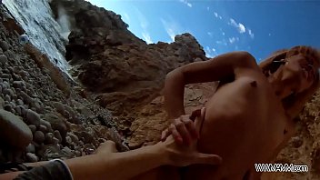 Preview 4 of Mom And Son Sleepin In Indiag - Screaming blonde babe fucked under the rock by stranger with big cock