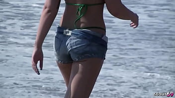 Preview 1 of Hd Brown Girl - Big natural Shaking Tits Girl Melina Mason get her First Whitezilla Monster Cock after pick up at the Beach