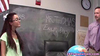 Preview 1 of Dawn Wood - Innocent spex teen jerking off teacher