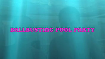 Preview 1 of Bunny Glamazon Feet - Ballbusting Pool Party