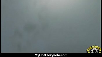 Preview 1 of Gays Fock - Ebony teen cleaning all the cocks at gloryhole 26