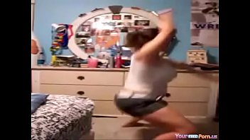 Preview 2 of Double Vaginal Brack - Dancing teen strip big tits