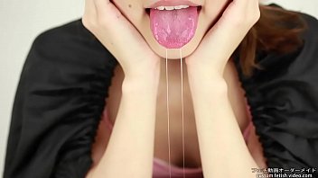 Preview 3 of Son Mom Force Xnxx Vidos - Saliva fetish A woman showing a tongue and saliva
