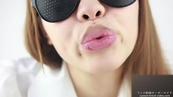Preview 4 of Busty Girl With Stocking - Saliva Fetish Women deep kisses on glass
