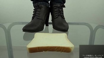 Preview 1 of Huley - Crush bread with shoes