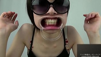 Preview 1 of Farst Time Sex Sil Mal - A woman shows her gums and sputs saliva