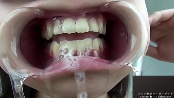 Preview 4 of Farst Time Sex Sil Mal - A woman shows her gums and sputs saliva