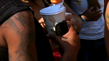 Preview 4 of Extremely Small - Exotic Hottie Flashes her Nips at Pride 2016!