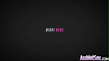Preview 1 of Forced Lesbian Breast Worship - Deep Hard Anal Sex With Big Butt Oiled Girl (Nikki Benz) mov-25