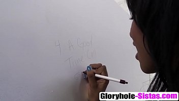 Preview 2 of Sexy Gril Fuck Me - Cali Sweets sucking and fucking white cock through a glory hole