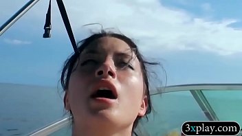 Preview 4 of Randi Great House - Two teens quick sex on speedboat