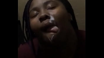 Preview 3 of H Utan - 18yo ebony teen bbw dorm facial