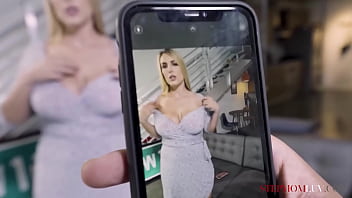 Preview 3 of Karina Kay Hj 4 - Kinky stunner gets cum load on her face swallowing all the cum