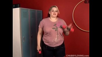Preview 1 of Napunsak Sex - Beautiful busty blonde BBW loving playing with her lovely large tits